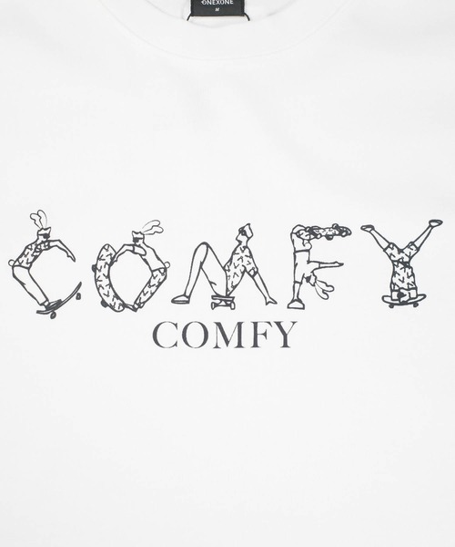 ONEXONE(ワンフォーワン)の「【ONEXONE/ワンフォーワン】COMFY STYLE TEE(Tシャツ/カットソー・メンズ・ホワイト/ブラック・MEDIUM/LARGE)」の7枚目の写真