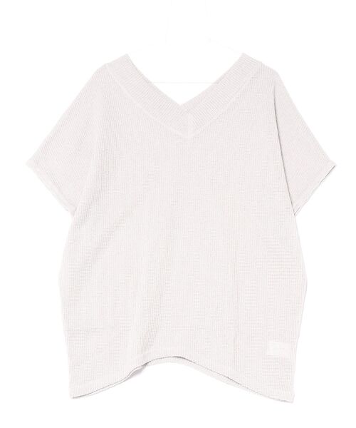 antiqua（アンティカ）の「カラミ風Vネックトップス（その他トップス・レディース・ベージュ/ブラック・ONESIZE）」の2枚目の写真