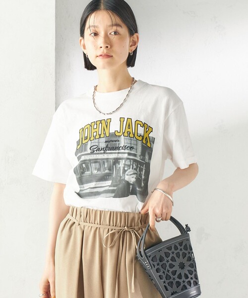 jj mercer(ジェイジェイマーサー)の「J.J.MERCER: プリント TEE(Tシャツ/カットソー・レディース・ホワイト/ライトホワイト/ホワイト系その他・ONE SIZE)」の20枚目の写真
