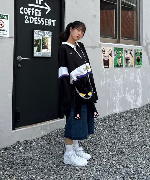 URBANAGE（アーバンエイジ）の「バミューダカーペンターデニムショートパンツ_ミディアムブルー（その他パンツ・レディース・その他・MEDIUM/LARGE/X-LARGE）」の17枚目の写真