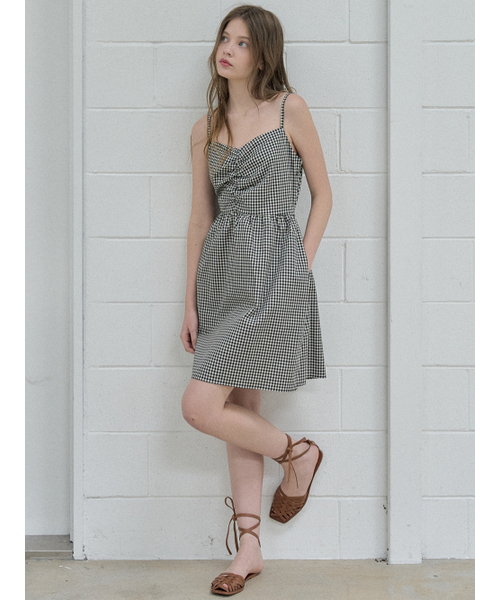 AVANT-G(アバン)の「Check Shirring Balloon Mini Dress - BLACK(ワンピース・レディース・その他・FREE)」の3枚目の写真