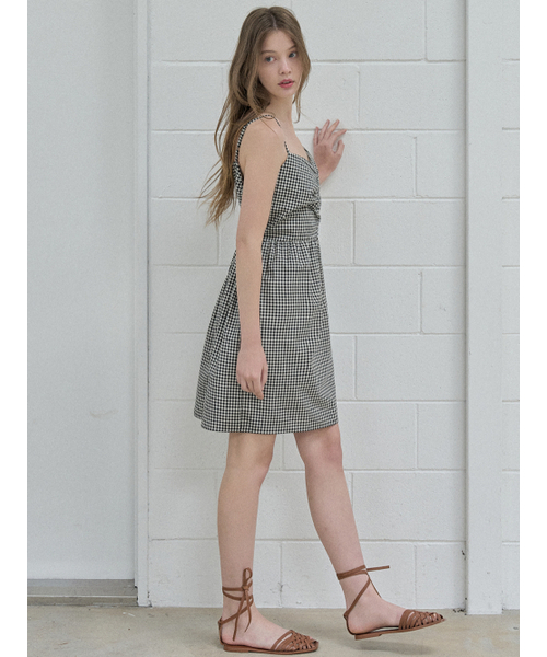 AVANT-G(アバン)の「Check Shirring Balloon Mini Dress - BLACK(ワンピース・レディース・その他・FREE)」の4枚目の写真