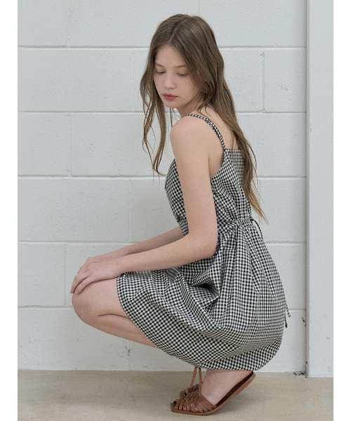 AVANT-G(アバン)の「Check Shirring Balloon Mini Dress - BLACK(ワンピース・レディース・その他・FREE)」の5枚目の写真