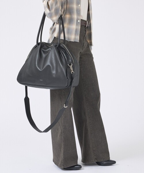 YArKA/ヤーカ】real leather sharp & soft mix nuance bag Lサイズ