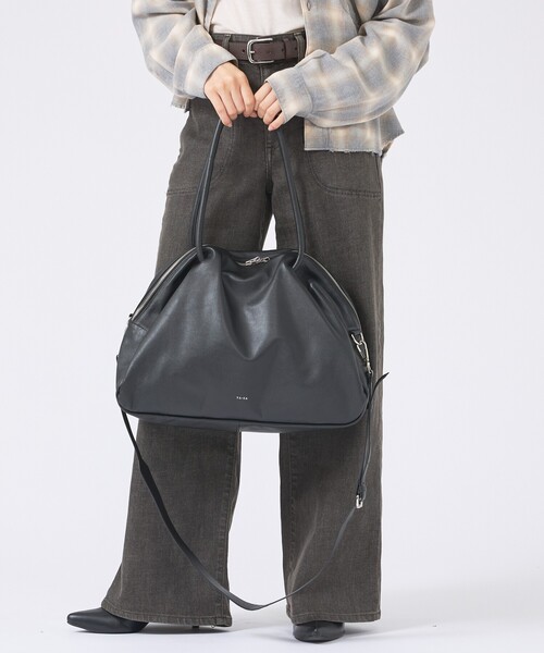 YArKA/ヤーカ】real leather sharp & soft mix nuance bag Lサイズ