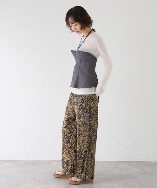 FUMIE TANAKA(フミエタナカ)の「FUMIE TANAKA/フミエタナカ over corset コルセット(キャミソール・レディース・グレー・2)」の4枚目の写真