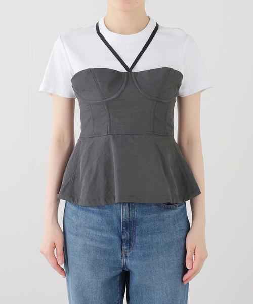 FUMIE TANAKA(フミエタナカ)の「FUMIE TANAKA/フミエタナカ over corset コルセット(キャミソール・レディース・グレー・2)」の6枚目の写真