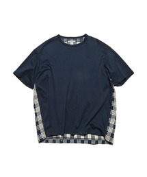 uniform experiment | STAR PRINT CHECK PANELED WIDE TEE(Tシャツ/カットソー)