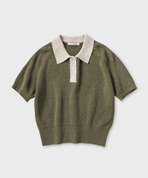 NONBLANK(ノンブランク)の「ラグランハーフスリーブカラークロップニット_DEEP GREEN(ニット/セーター・レディース・その他・SMALL)」の2枚目の写真
