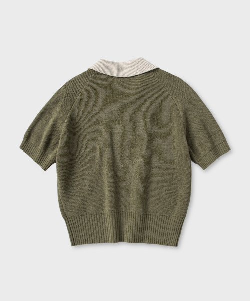 NONBLANK(ノンブランク)の「ラグランハーフスリーブカラークロップニット_DEEP GREEN(ニット/セーター・レディース・その他・SMALL)」の3枚目の写真