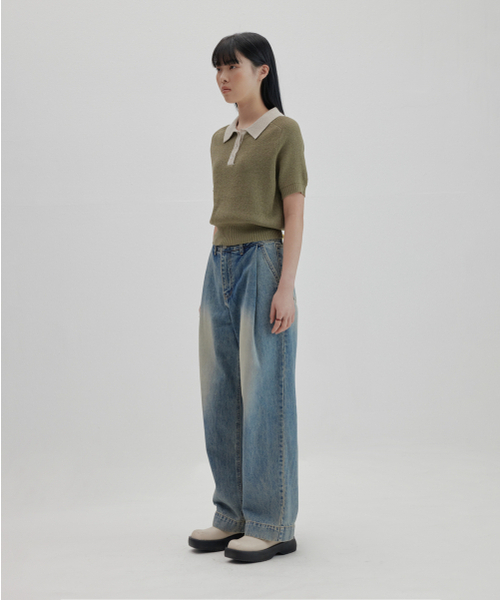 NONBLANK(ノンブランク)の「ラグランハーフスリーブカラークロップニット_DEEP GREEN(ニット/セーター・レディース・その他・SMALL)」の8枚目の写真