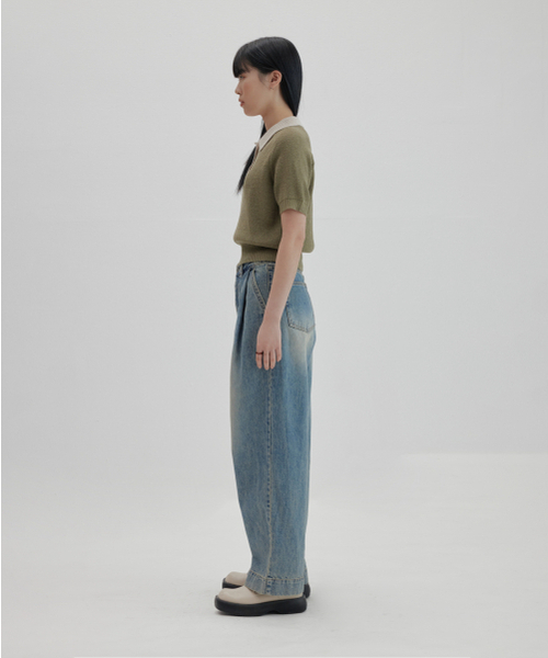 NONBLANK(ノンブランク)の「ラグランハーフスリーブカラークロップニット_DEEP GREEN(ニット/セーター・レディース・その他・SMALL)」の9枚目の写真