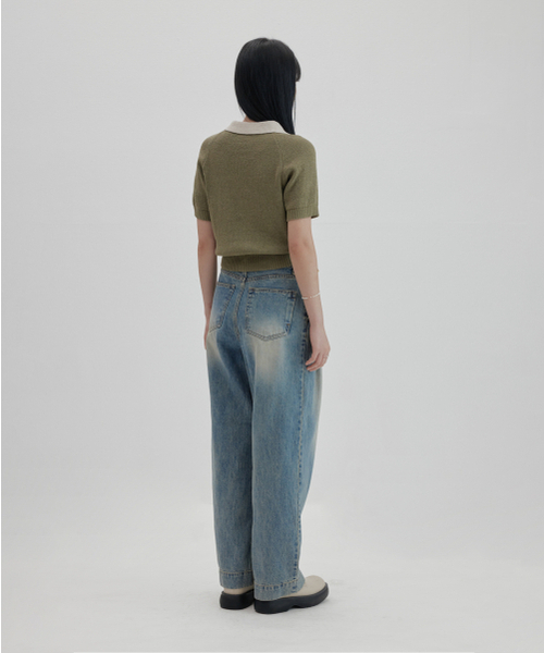 NONBLANK(ノンブランク)の「ラグランハーフスリーブカラークロップニット_DEEP GREEN(ニット/セーター・レディース・その他・SMALL)」の10枚目の写真