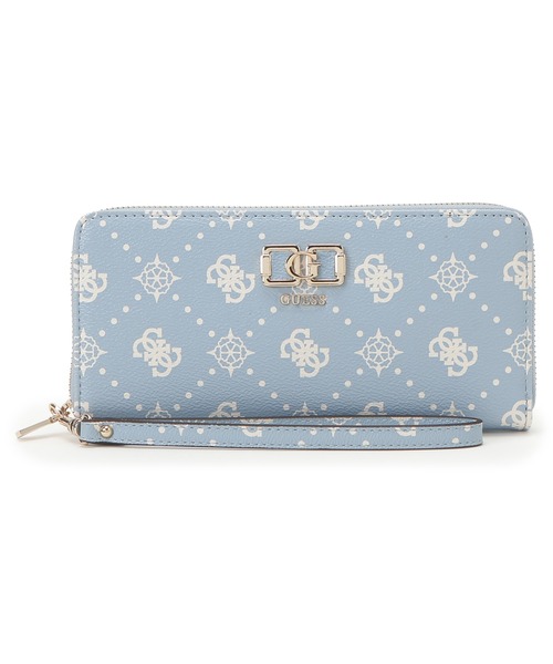 Guess(ゲス)の「EMELIE Logo Large Zip Around 財布 長財布(財布・レディース・ライトブルー・ONE SIZE)」の1枚目の写真