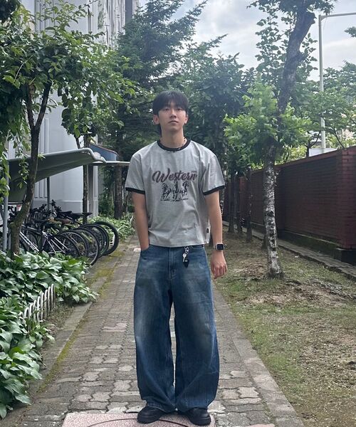 1989STANDARD(1989スタンダード)の「WESTERN HORSE クールコットンクロップリンガー半袖 (SRCSTD-0271)(Tシャツ/カットソー・メンズ・バーガンディー/ダークグレー/アイボリー/ブラック・MEDIUM/LARGE/X-LARGE)」の11枚目の写真