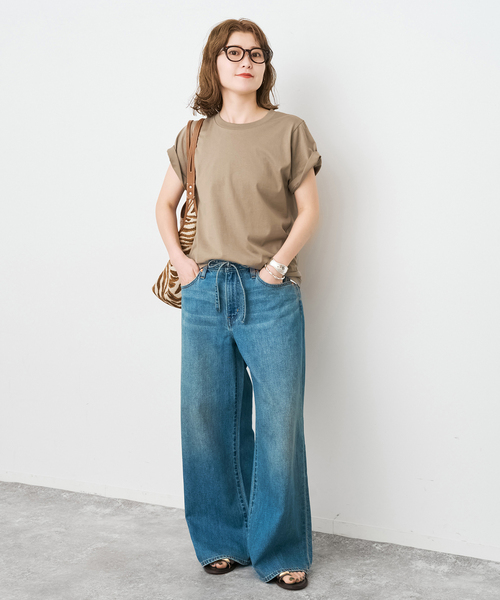 Spick & Span(スピックアンドスパン)の「《追加》汗染み防止ファインコットンTシャツ(Tシャツ/カットソー・レディース・ホワイト/ベージュ/ブラック/ライトグレー・FREE)」の21枚目の写真