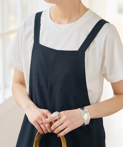Spick & Span(スピックアンドスパン)の「《追加》汗染み防止ファインコットンTシャツ(Tシャツ/カットソー・レディース・ホワイト/ベージュ/ブラック/ライトグレー・FREE)」の11枚目の写真