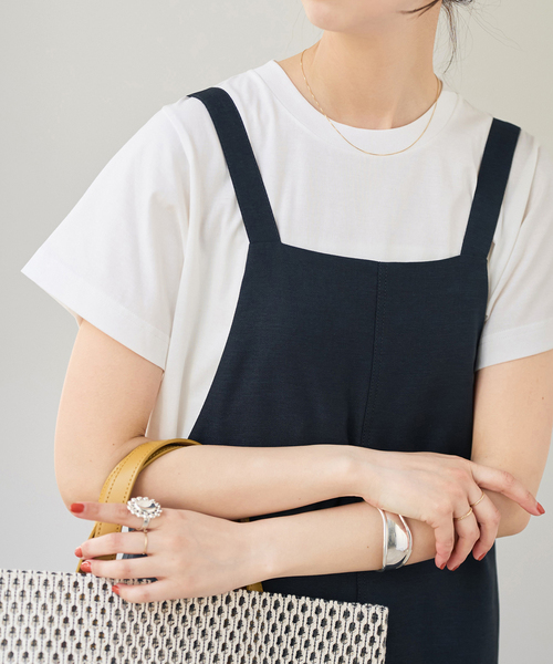 Spick & Span(スピックアンドスパン)の「《追加》汗染み防止ファインコットンTシャツ(Tシャツ/カットソー・レディース・ホワイト/ベージュ/ブラック/ライトグレー・FREE)」の12枚目の写真