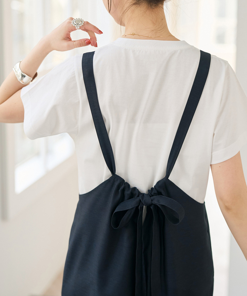 Spick & Span(スピックアンドスパン)の「《追加》汗染み防止ファインコットンTシャツ(Tシャツ/カットソー・レディース・ホワイト/ベージュ/ブラック/ライトグレー・FREE)」の13枚目の写真