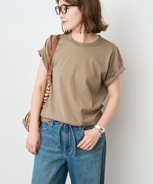 Spick & Span(スピックアンドスパン)の「《追加》汗染み防止ファインコットンTシャツ(Tシャツ/カットソー・レディース・ホワイト/ベージュ/ブラック/ライトグレー・FREE)」の16枚目の写真