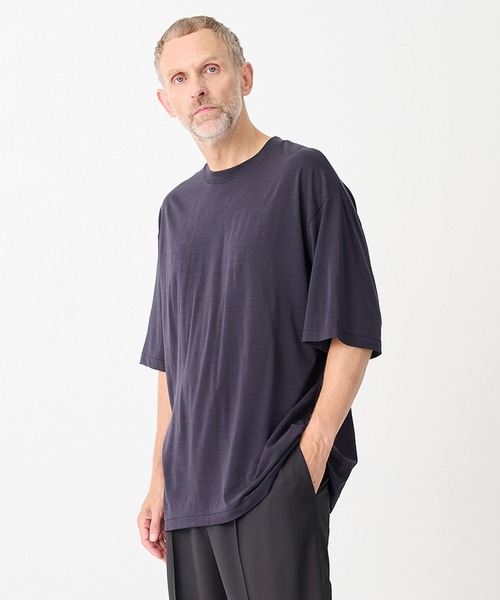 GOLD(ゴールド)の「【gold/ゴールド】1/48 SUMMER WOOL REGULAR T- SHIRT(Tシャツ/カットソー・メンズ・ネイビー/グレー/ブラック・L/M/S)」の3枚目の写真