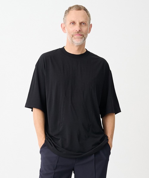 GOLD(ゴールド)の「【gold/ゴールド】1/48 SUMMER WOOL REGULAR T- SHIRT(Tシャツ/カットソー・メンズ・ネイビー/グレー/ブラック・L/M/S)」の1枚目の写真