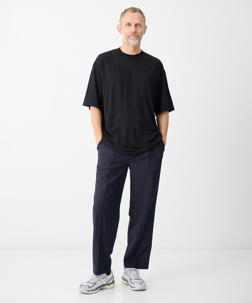 GOLD(ゴールド)の「【gold/ゴールド】1/48 SUMMER WOOL REGULAR T- SHIRT(Tシャツ/カットソー・メンズ・ネイビー/グレー/ブラック・L/M/S)」の4枚目の写真