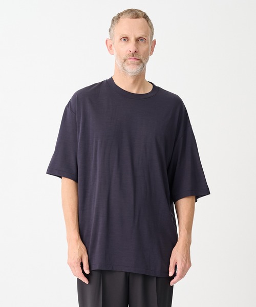 GOLD(ゴールド)の「【gold/ゴールド】1/48 SUMMER WOOL REGULAR T- SHIRT(Tシャツ/カットソー・メンズ・ネイビー/グレー/ブラック・L/M/S)」の12枚目の写真