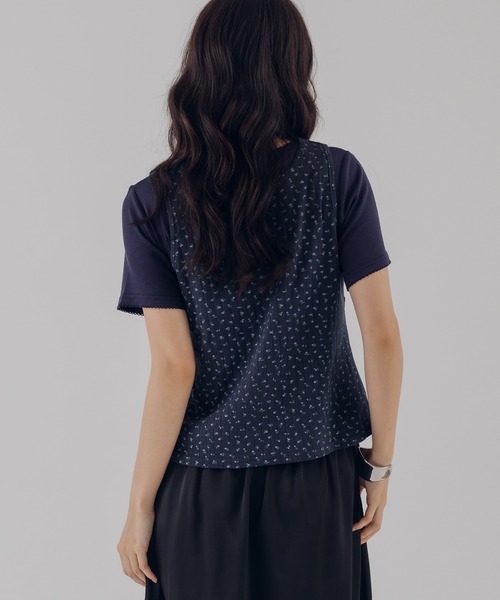 MUHET(ミュエータ)の「【set item】assorted flower tank top & t-shirt set / アソート花柄タンクトップ&Tシャツセット(Tシャツ/カットソー・レディース・ネイビー/ブラウン・FREE)」の21枚目の写真
