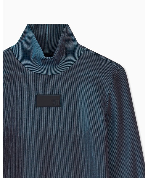 EMPORIO ARMANI EA7（エンポリオアルマーニイーエーセブン）の「<オンライン限定>【エンポリオ アルマーニ EA7】ウィメンズ オーロラ調 ハイネックワンピース 7.0（ワンピース・レディース・ブラック系1・SMALL/MEDIUM/LARGE）」の6枚目の写真