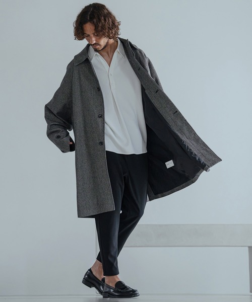 Magine（マージン）の「ms6583-Embossed Jacquard Skipper Pullover Shirt スキッパープルオーバーシャツ(MGN-263-025)（シャツ/ブラウス・メンズ・ホワイト/ブラック/ブラウン・44/46/48）」の8枚目の写真