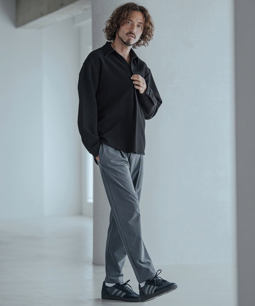 Magine（マージン）の「ms6583-Embossed Jacquard Skipper Pullover Shirt スキッパープルオーバーシャツ(MGN-263-025)（シャツ/ブラウス・メンズ・ホワイト/ブラック/ブラウン・44/46/48）」の12枚目の写真