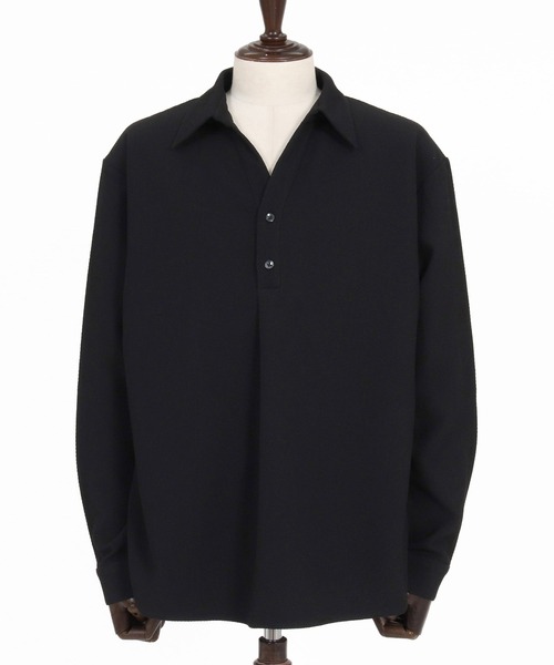 Magine（マージン）の「ms6583-Embossed Jacquard Skipper Pullover Shirt スキッパープルオーバーシャツ(MGN-263-025)（シャツ/ブラウス・メンズ・ホワイト/ブラック/ブラウン・44/46/48）」の19枚目の写真
