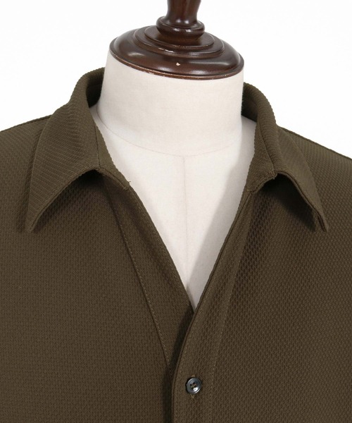 Magine（マージン）の「ms6583-Embossed Jacquard Skipper Pullover Shirt スキッパープルオーバーシャツ(MGN-263-025)（シャツ/ブラウス・メンズ・ホワイト/ブラック/ブラウン・44/46/48）」の22枚目の写真