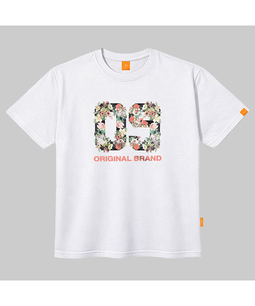 LLAMO(エラモ)の「09フラワー 半袖Tシャツ 男女共用 ビッグサイズ S 4XL(Tシャツ/カットソー・レディース・ホワイト/ブラック/ベージュ/カーキ/ピンク/ダークインディゴブルー・SMALL/MEDIUM/LARGE/X-LARGE/2XL/4XL/3XL)」の2枚目の写真