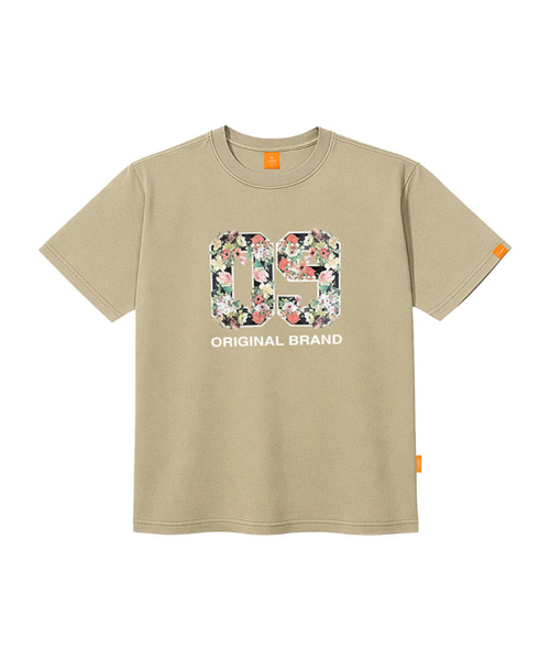 LLAMO(エラモ)の「09フラワー 半袖Tシャツ 男女共用 ビッグサイズ S 4XL(Tシャツ/カットソー・レディース・ホワイト/ブラック/ベージュ/カーキ/ピンク/ダークインディゴブルー・SMALL/MEDIUM/LARGE/X-LARGE/2XL/4XL/3XL)」の7枚目の写真
