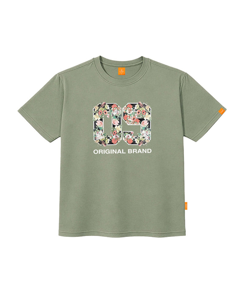 LLAMO(エラモ)の「09フラワー 半袖Tシャツ 男女共用 ビッグサイズ S 4XL(Tシャツ/カットソー・レディース・ホワイト/ブラック/ベージュ/カーキ/ピンク/ダークインディゴブルー・SMALL/MEDIUM/LARGE/X-LARGE/2XL/4XL/3XL)」の8枚目の写真