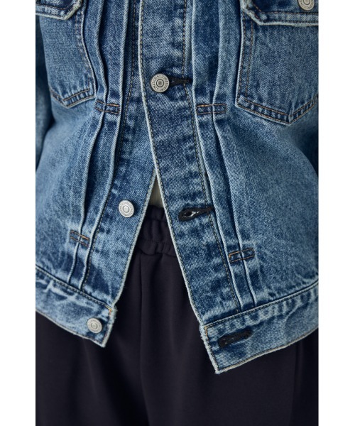 AZUL by moussy(アズールバイマウジー)の「【セットアップ対応】AZUL DENIM タイトフィットデニムジャケット(デニムジャケット・レディース・ワンウォッシュ/ブラウン/ブルー・MEDIUM/SMALL)」の10枚目の写真