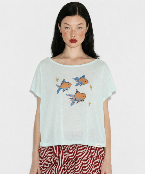 SETSETSET(セットセットセット)の「ゴールドフィッシュフレアTシャツ(Tシャツ/カットソー・レディース・その他・ONE SIZE)」の1枚目の写真