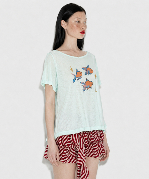 SETSETSET(セットセットセット)の「ゴールドフィッシュフレアTシャツ(Tシャツ/カットソー・レディース・その他・ONE SIZE)」の7枚目の写真