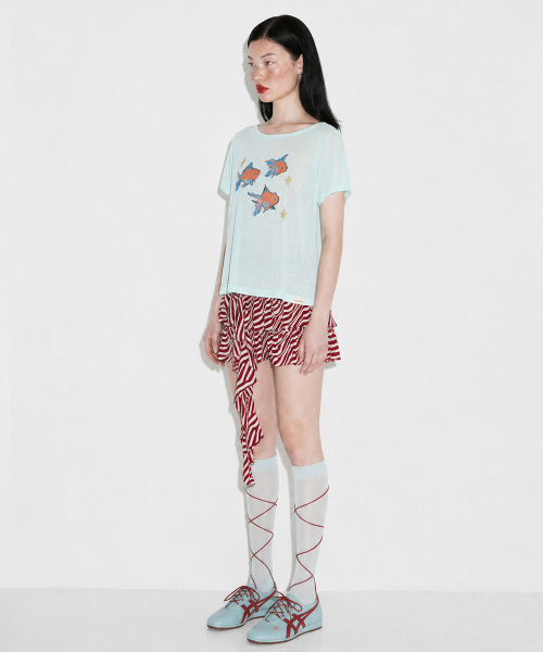 SETSETSET(セットセットセット)の「ゴールドフィッシュフレアTシャツ(Tシャツ/カットソー・レディース・その他・ONE SIZE)」の9枚目の写真