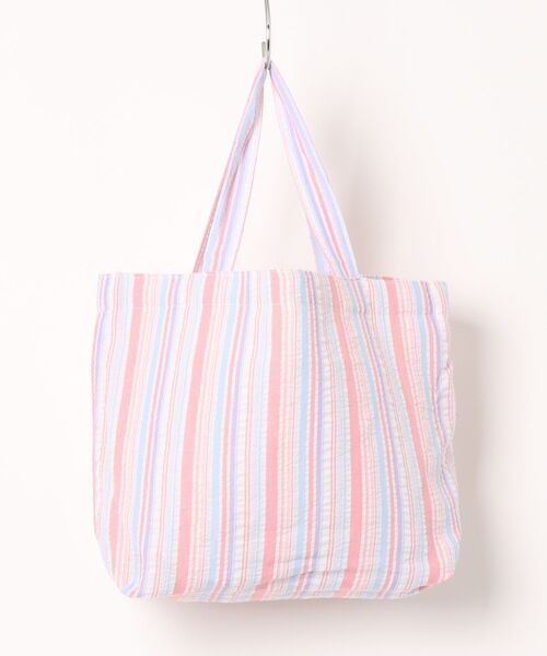 TONE SELECT GOODS(トーンセレクトグッズ)の「Liaa/ストライプ ミニトートバッグ A18830(トートバッグ・レディース・ピンク/ブルー/イエロー・FREE)」の4枚目の写真