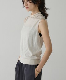 テンセルウールノースリーブニット
