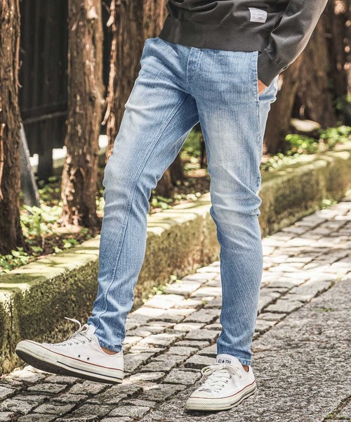 wjk reluxe(ダブルジェーケーリラックス)の「mp15281- Denim Banana Pants デニムバナナパンツ(WR26W-19)(デニムパンツ・メンズ・ブルー系その他/ライトインディゴブルー/ブラック系その他・L/M/S)」の3枚目の写真