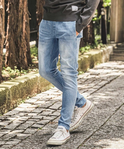 wjk reluxe(ダブルジェーケーリラックス)の「mp15281- Denim Banana Pants デニムバナナパンツ(WR26W-19)(デニムパンツ・メンズ・ブルー系その他/ライトインディゴブルー/ブラック系その他・L/M/S)」の4枚目の写真