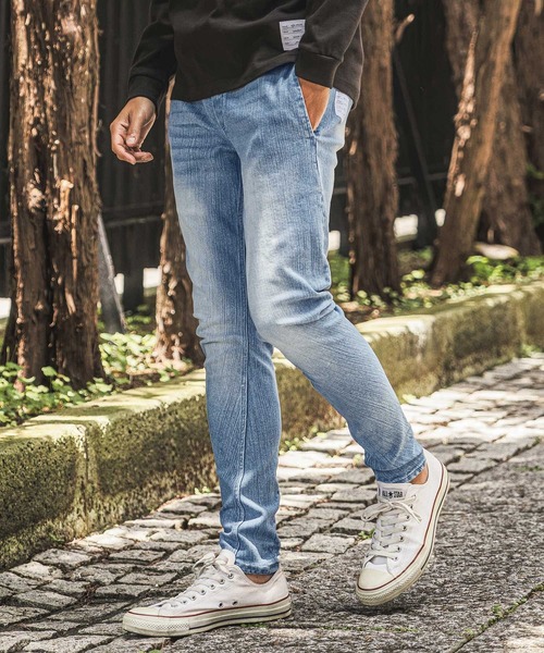 wjk reluxe(ダブルジェーケーリラックス)の「mp15281- Denim Banana Pants デニムバナナパンツ(WR26W-19)(デニムパンツ・メンズ・ブルー系その他/ライトインディゴブルー/ブラック系その他・L/M/S)」の5枚目の写真