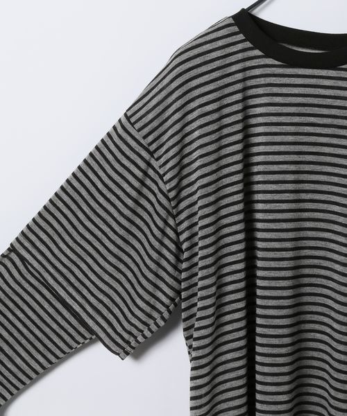 JEANASIS(ジーナシス)の「ソデレイヤードボーダーロンTEE/1067540(Tシャツ/カットソー・レディース・ブラック系その他/ブルー系その他/イエロー系その他・FREE)」の9枚目の写真