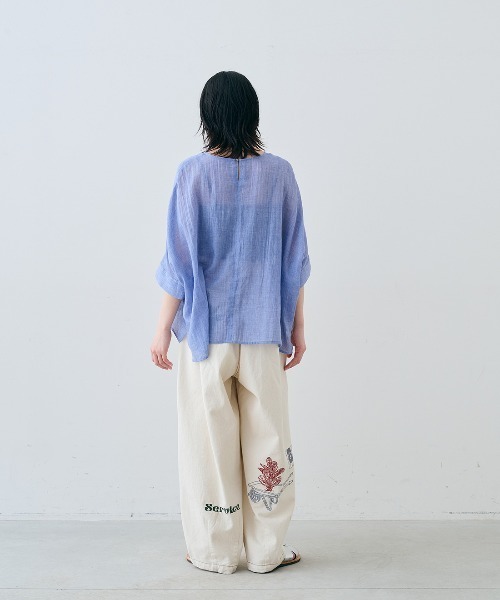 MEDE19F(メデジュウキュウ)の「MEDE19F シングルガーゼドルマントップス(その他トップス・レディース・レッド/ブルー/ブラック・M/L/LL)」の10枚目の写真