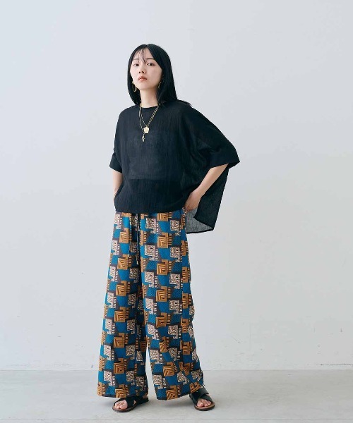 MEDE19F(メデジュウキュウ)の「MEDE19F シングルガーゼドルマントップス(その他トップス・レディース・レッド/ブルー/ブラック・M/L/LL)」の12枚目の写真