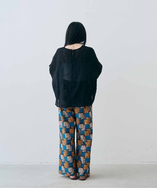 MEDE19F(メデジュウキュウ)の「MEDE19F シングルガーゼドルマントップス(その他トップス・レディース・レッド/ブルー/ブラック・M/L/LL)」の14枚目の写真